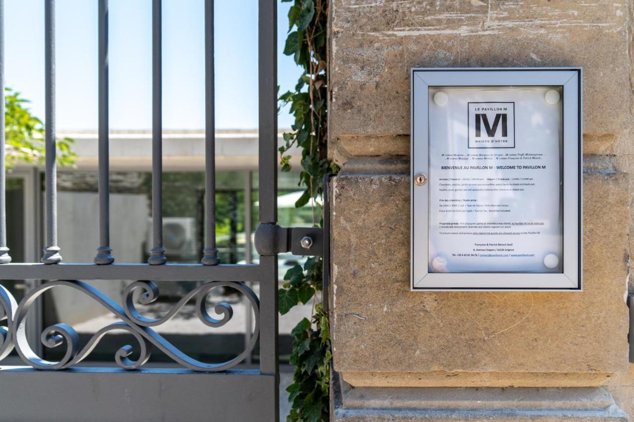 Le Pavillon M, Chambres D'Hotes De Luxe Avec Piscine & Spa Grignan Esterno foto